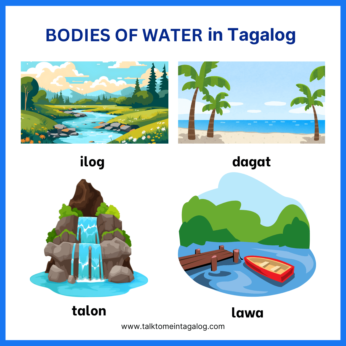 Bodies of Water in Tagalog