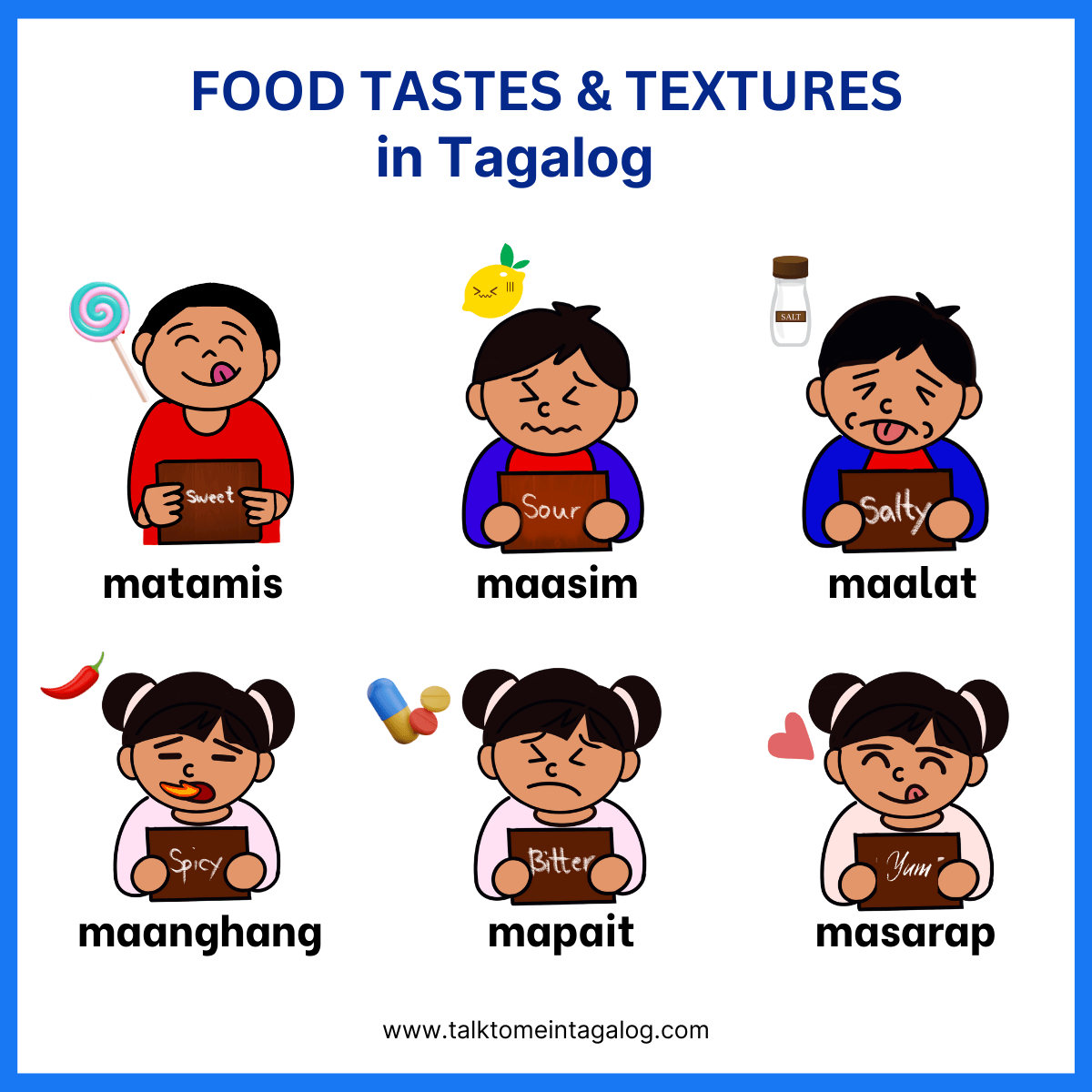 food tastes in Tagalog