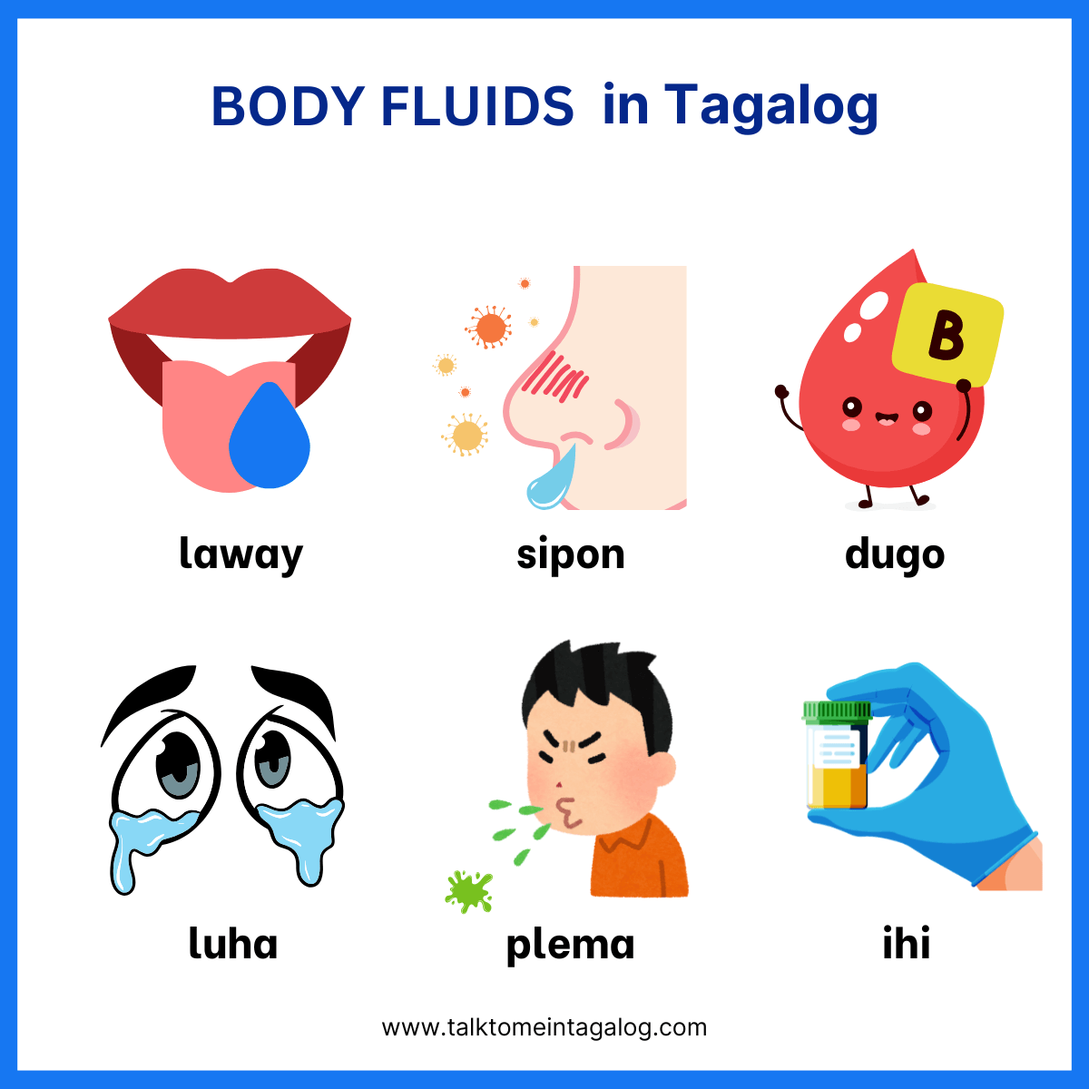 Body Fluids in Tagalog