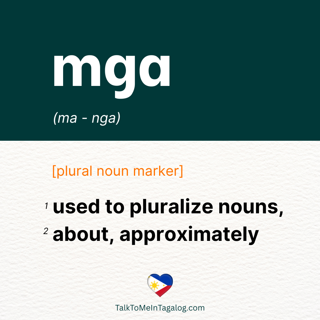 MGA in Tagalog Nouns