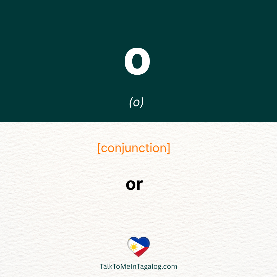OR in Tagalog