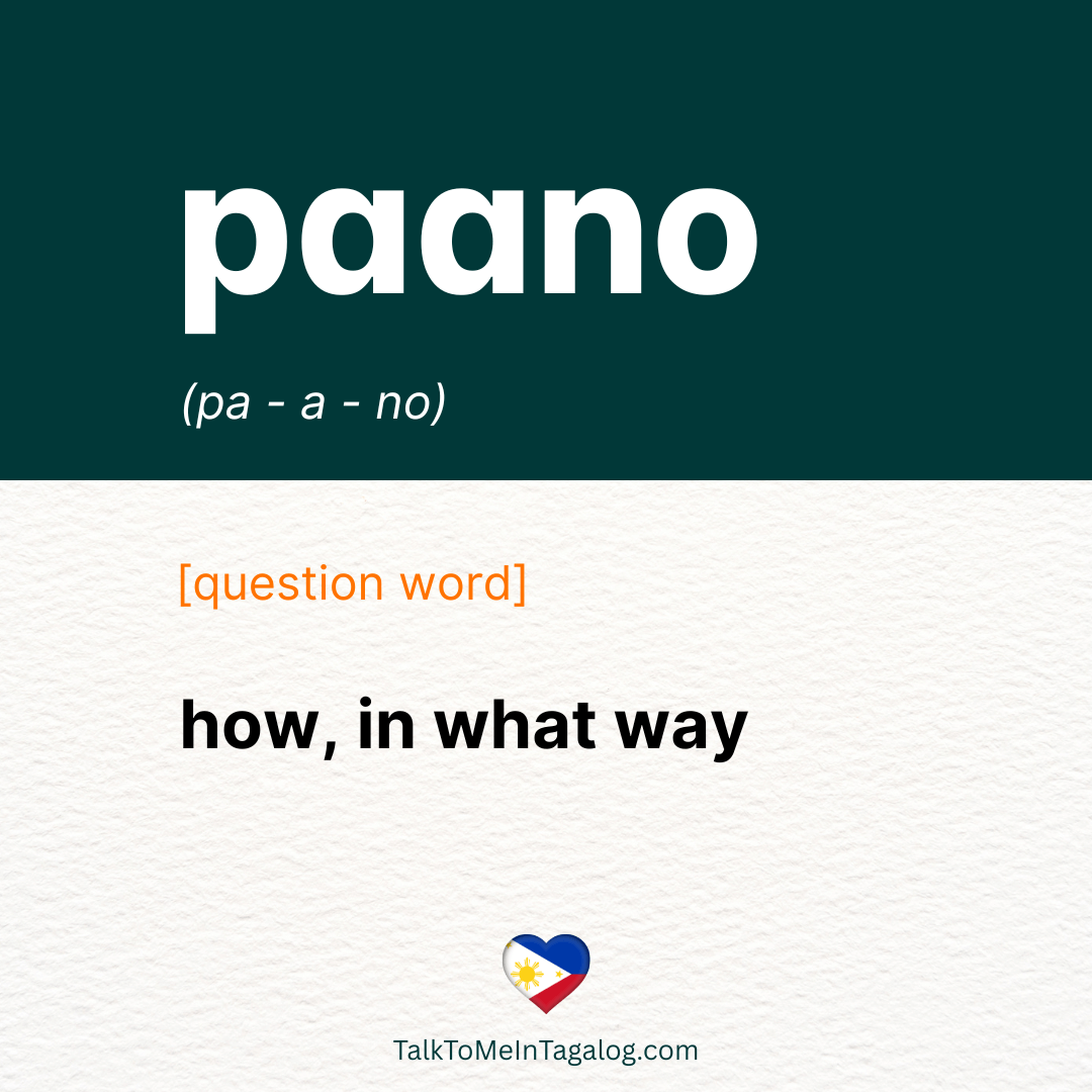 HOW in Tagalog, IN WHAT WAY in Tagalog