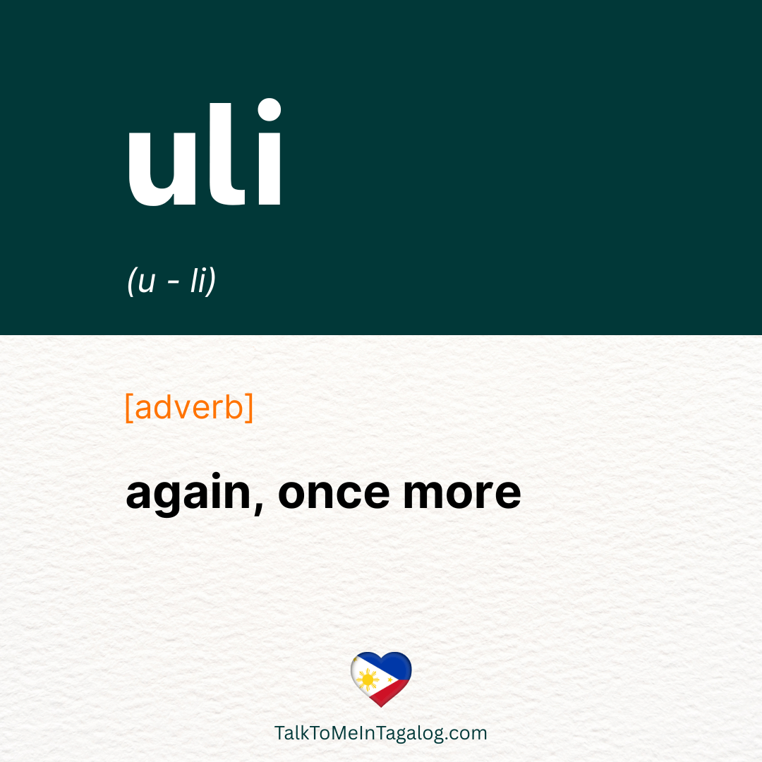 AGAIN in Tagalog