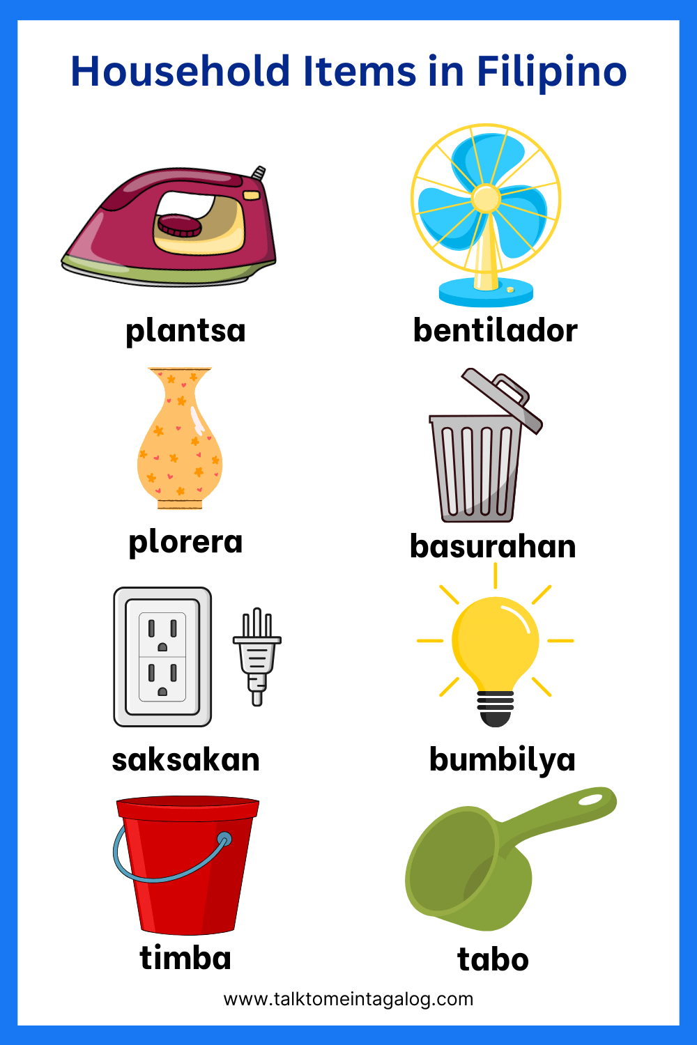 Common Household Items in Tagalog