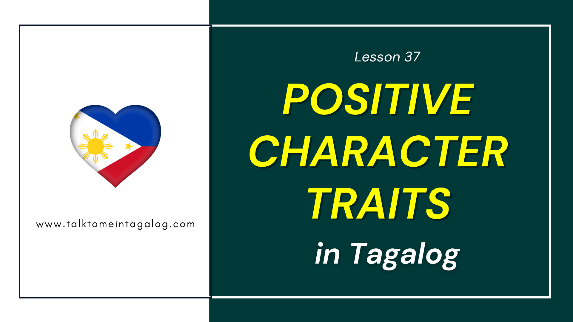 Positive Attitude in Tagalog