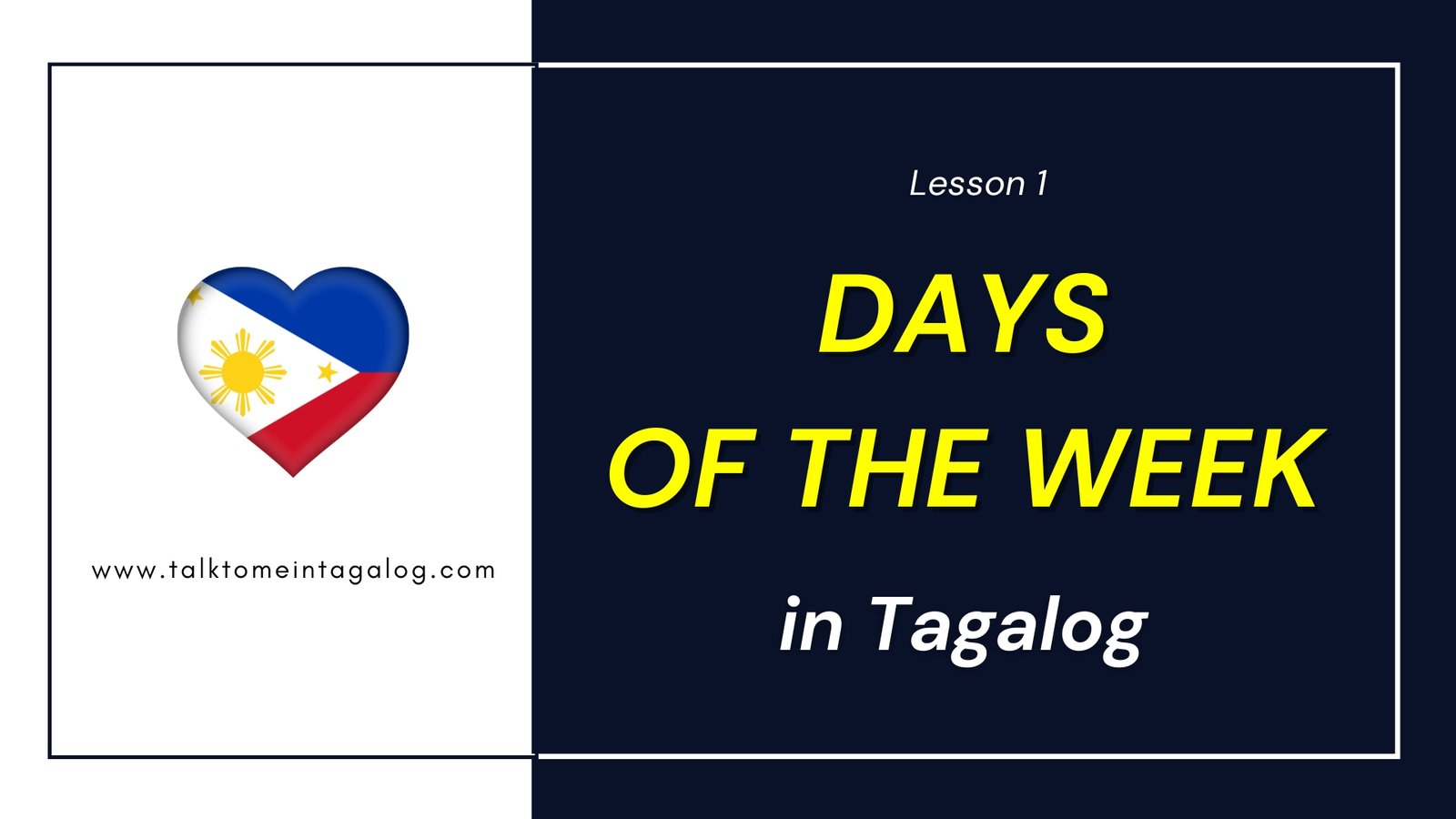Learn Days of the Week in Tagalog | Video Lesson